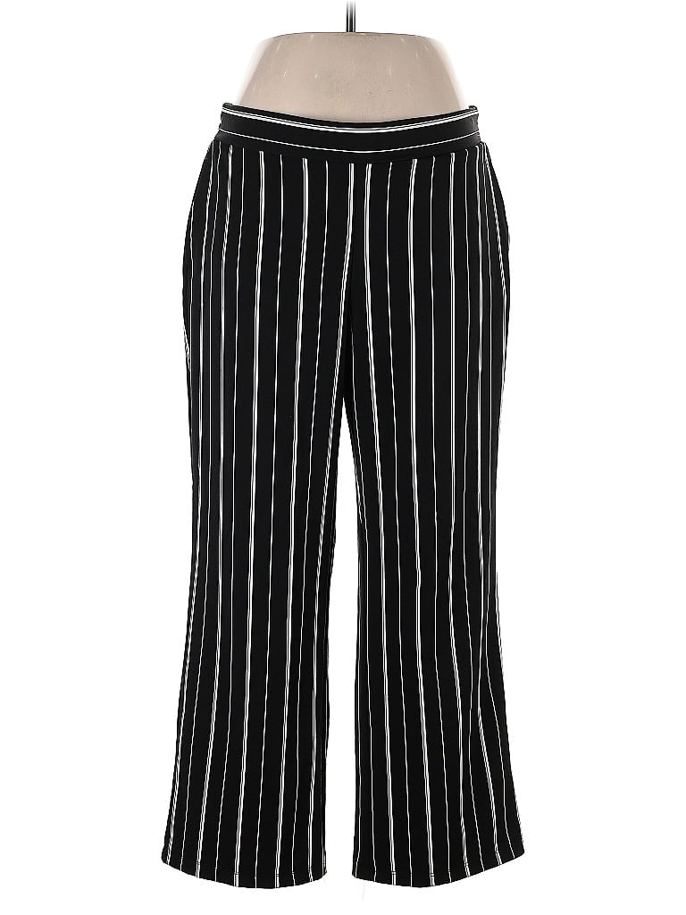 Jones Studio Stripes Black Casual Pants Size L - photo 1