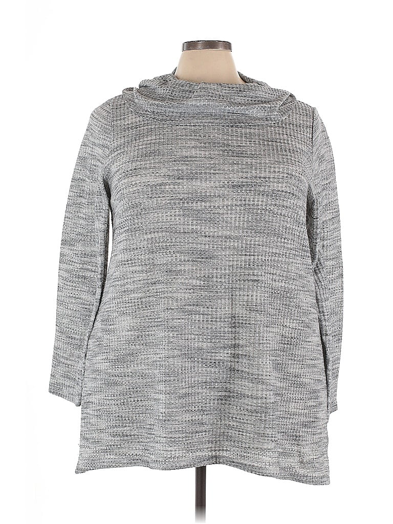 Pre-owned Lane Bryant Pullover Sweater In Gray