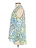 Jones Studio Blue Sleeveless Button-Down Shirt Size L - photo 4