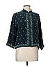 Chico's Design 100% Silk Teal Green 3/4 Sleeve Silk Top Size Med (1) - photo 1