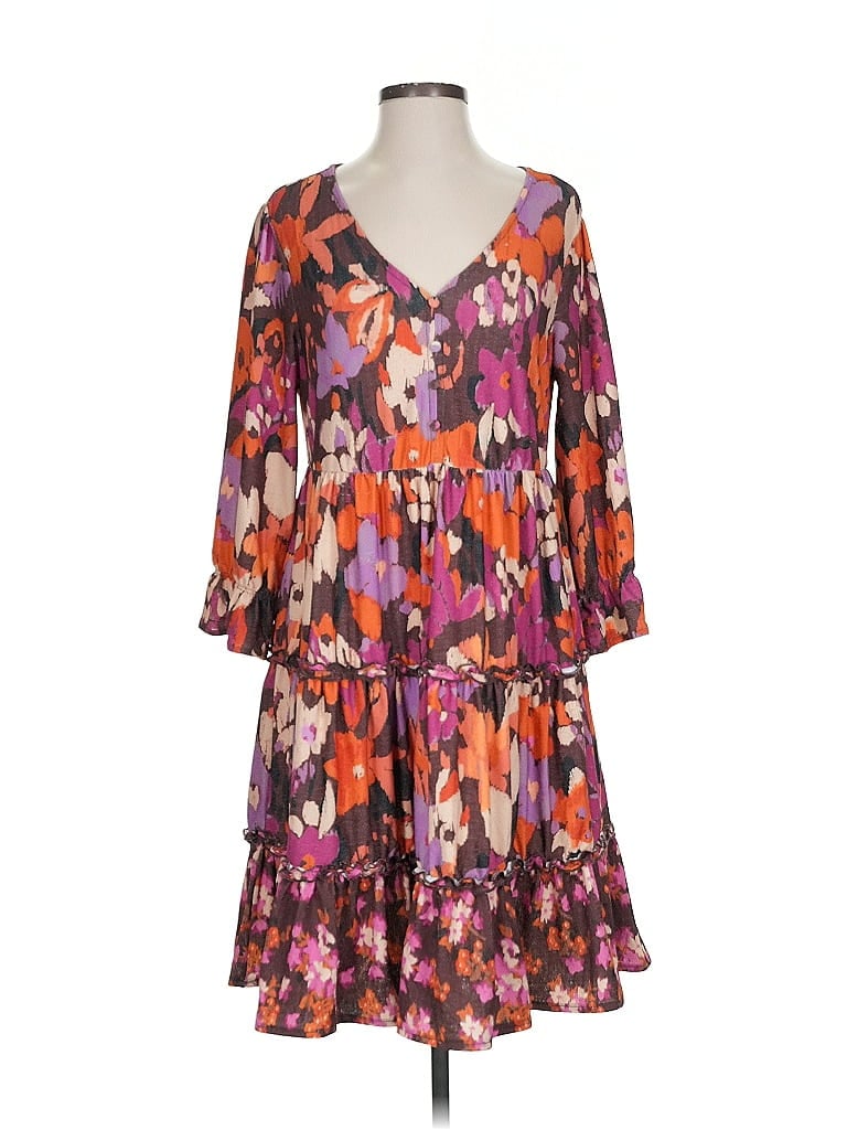 Pre-owned Tribal Jeans Casual Dress In Purple