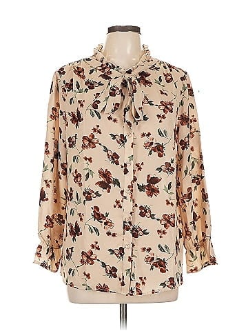 Allegra K Long Sleeve Blouse (view 1)