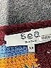 Sea New York 100% Wool Color Block Burgundy Wool Cardigan Size XS - photo 7