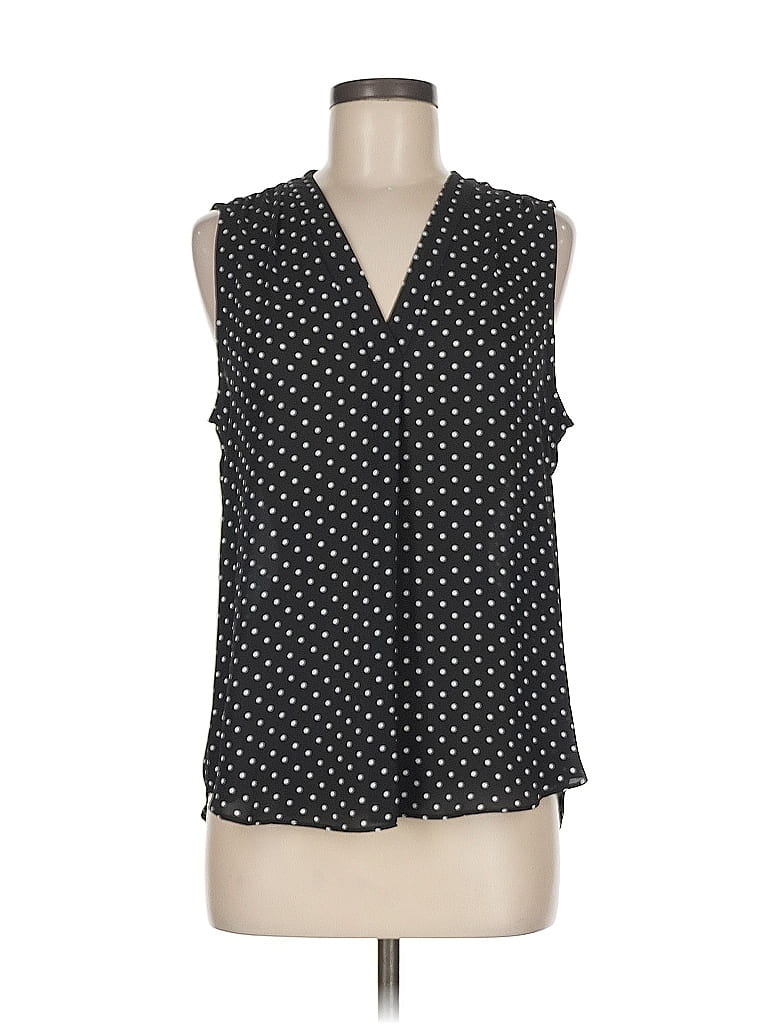 Pre-owned Vince Camuto Tank Top Black Plunge Neckline Tops