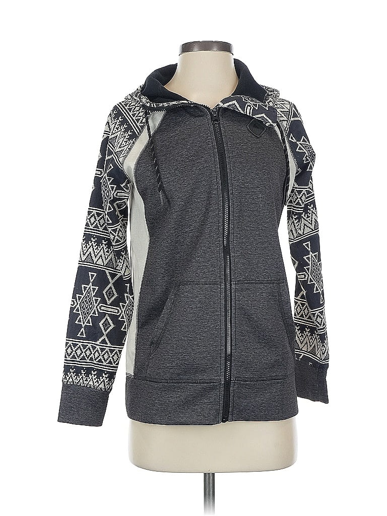 Burton Durable Goods 100% Polyester Gray Zip Up Hoodie Size XS - photo 1