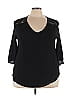 Ambiance Black 3/4 Sleeve Top Size 3X - photo 1