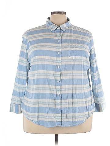 Faded Glory 3/4 Sleeve Button-Down Shirt (view 1)