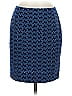 Akris Punto 100% Polyester Print Blue Casual Skirt Size 6 - photo 1