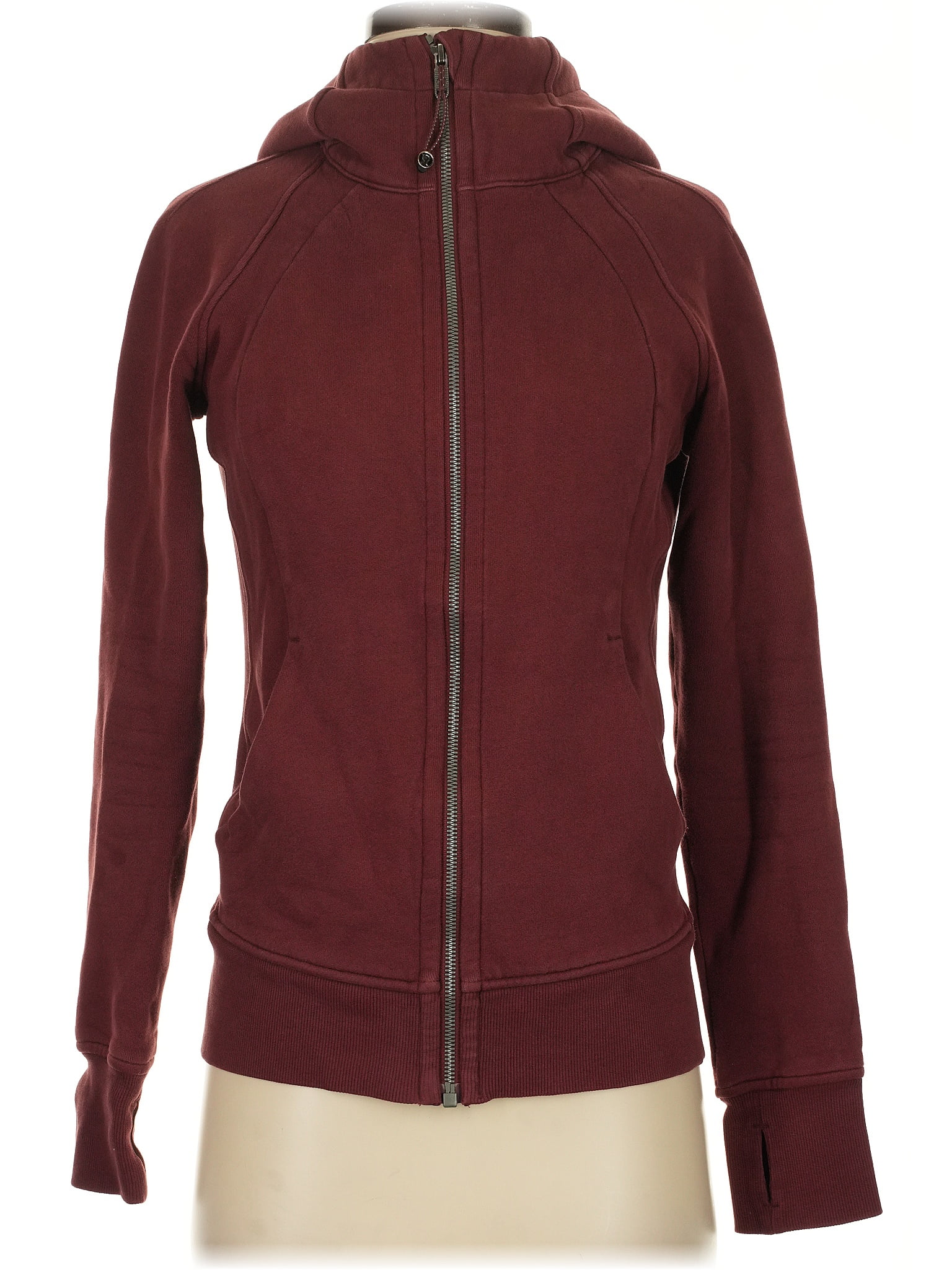 Lululemon Athletica Burgundy Zip Up Hoodie Size 4