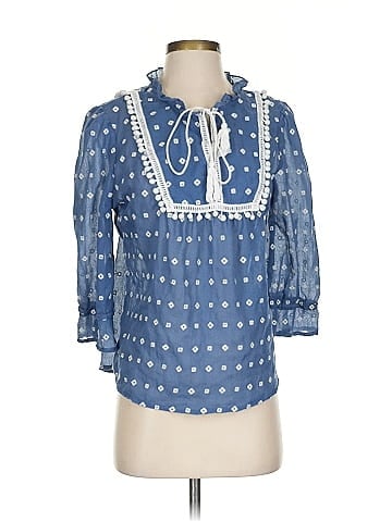 Blue Rain 3/4 Sleeve Blouse (view 1)