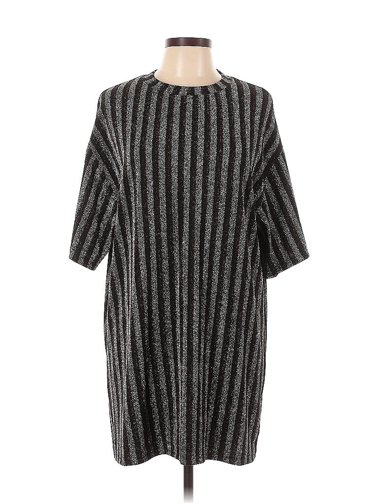 Pull&Bear Gray Casual Dress Size L - photo 1