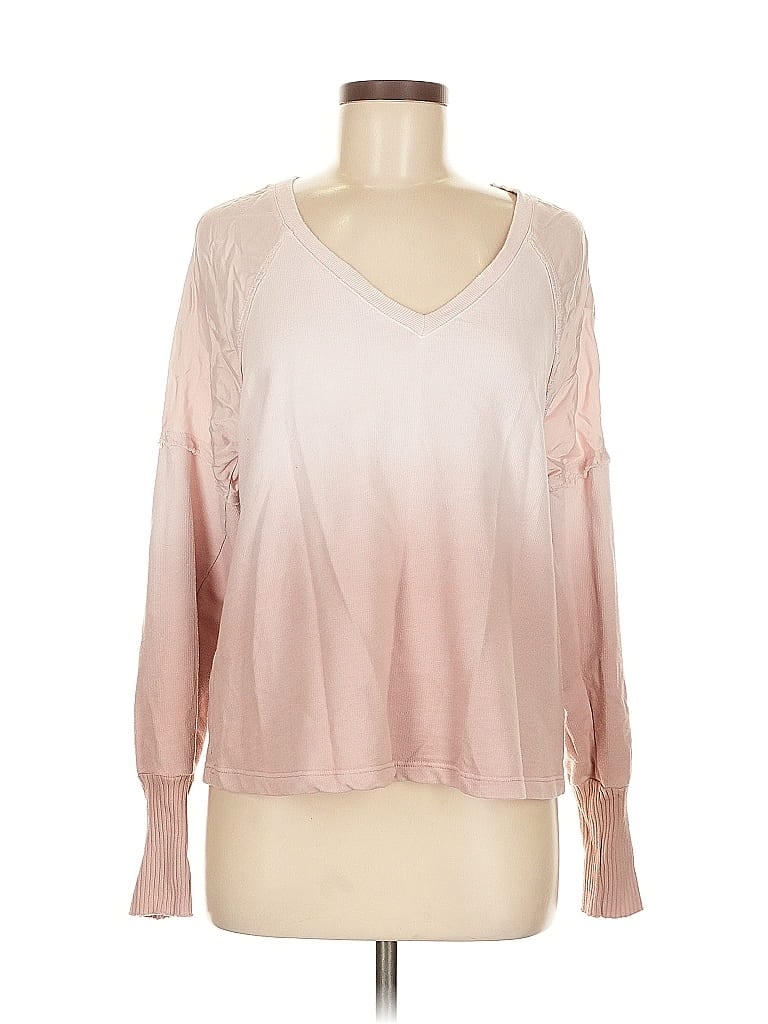 Pre-owned Maven West Long Sleeve Blouse In Pink