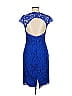 ML Monique Lhuillier 100% Nylon Blue Cocktail Dress Size 6 - photo 2