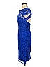 ML Monique Lhuillier 100% Nylon Blue Cocktail Dress Size 6 - photo 4
