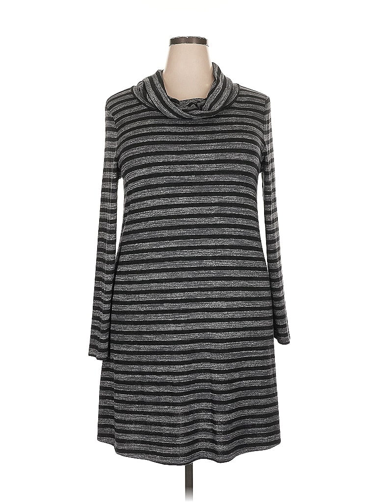 Market and Spruce Stripes Gray Casual Dress Size XXL - photo 1