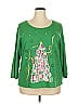 Ruby Rd. Green 3/4 Sleeve Top Size 2X - photo 1