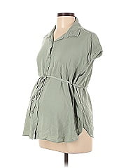H&M Mama Short Sleeve Button Down Shirt