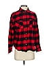 Unbranded 100% Cotton Plaid Red Long Sleeve Button-Down Shirt Size S - photo 1