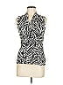 Jones New York Signature Ivory Black Sleeveless Blouse Size M - photo 1