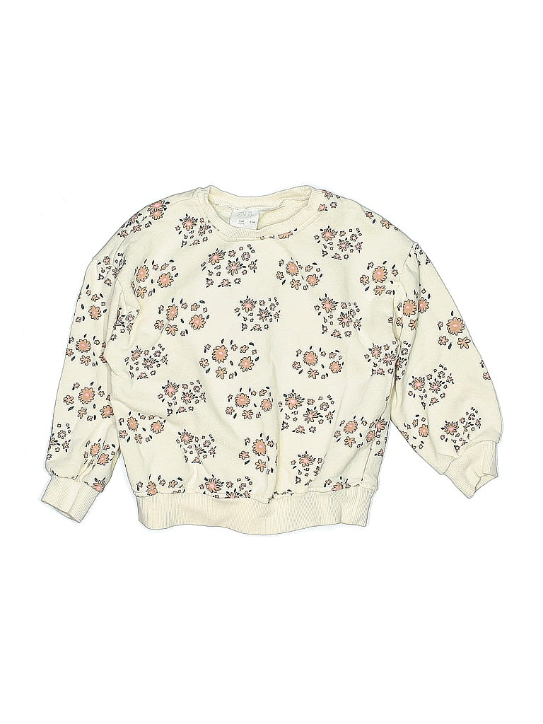 Zara Baby Floral Ivory Pullover Sweater Size 3 - photo 1