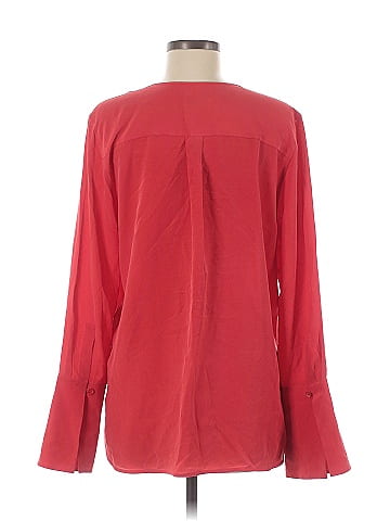 Equipment Long Sleeve Silk Top (view 2)