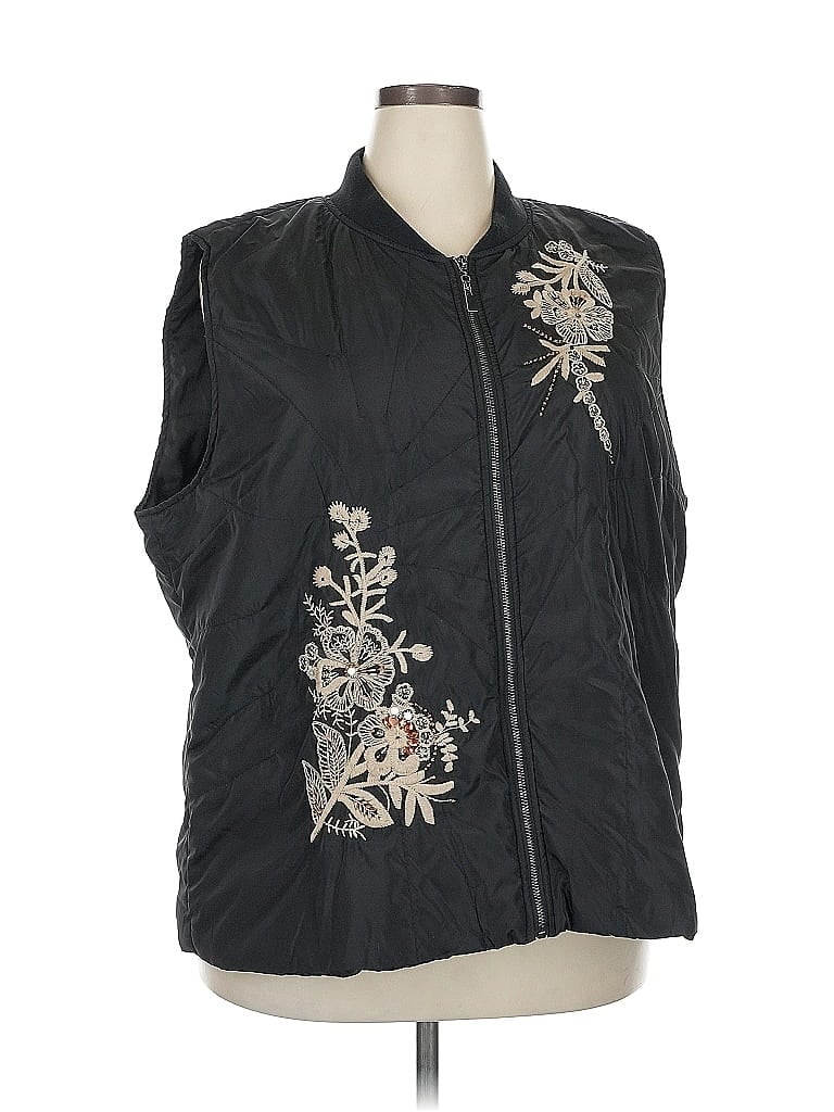For Cynthia 100% Polyester Black Vest Size 3X - photo 1