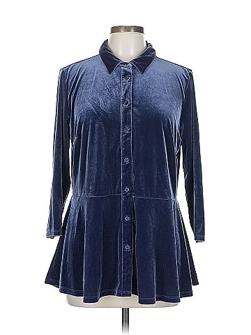 Isaac Mizrahi LIVE! 3/4 Sleeve Button-Down Shirt (view 1)