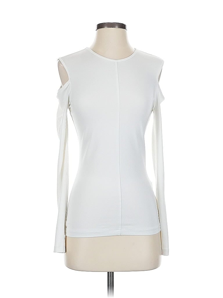 Pre-owned Rag & Bone Long Sleeve Top White Cold Shoulder Neckline Tops
