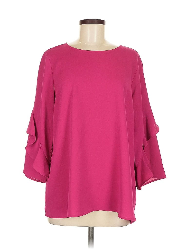 Pre-owned Alfani 3/4 Sleeve Blouse In Pink