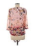 One World 100% Polyester Pink 3/4 Sleeve Blouse Size M - photo 2