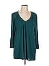 Left Coast by Dolan Teal 3/4 Sleeve Top Size L - photo 1