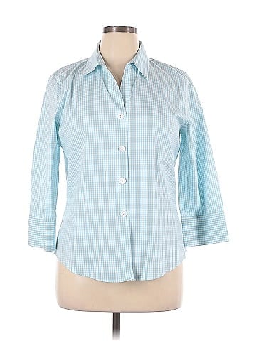 Foxcroft 3/4 Sleeve Button-Down Shirt (view 1)