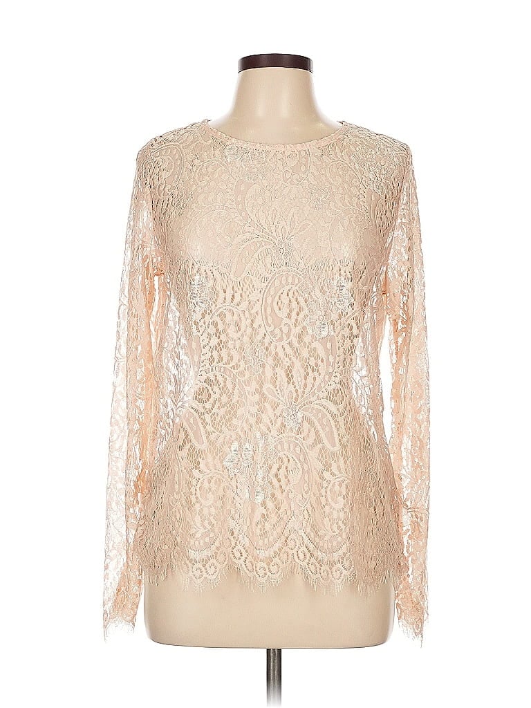Charlotte Russe Ivory Long Sleeve Blouse Size L - photo 1