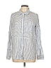 BKE 100% Cotton Stripes Silver Long Sleeve Button-Down Shirt Size L - photo 1