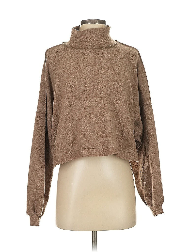 Click to view more detailed imagery on our partner's website Pre-owned Zenana Turtleneck Sweater In Brown