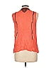 Alberto Makali 100% Polyester Orange Sleeveless Blouse Size L - photo 2