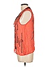 Alberto Makali 100% Polyester Orange Sleeveless Blouse Size L - photo 4