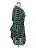 Sail to Sable 100% Rayon Plaid Green Casual Dress Size XL - photo 3
