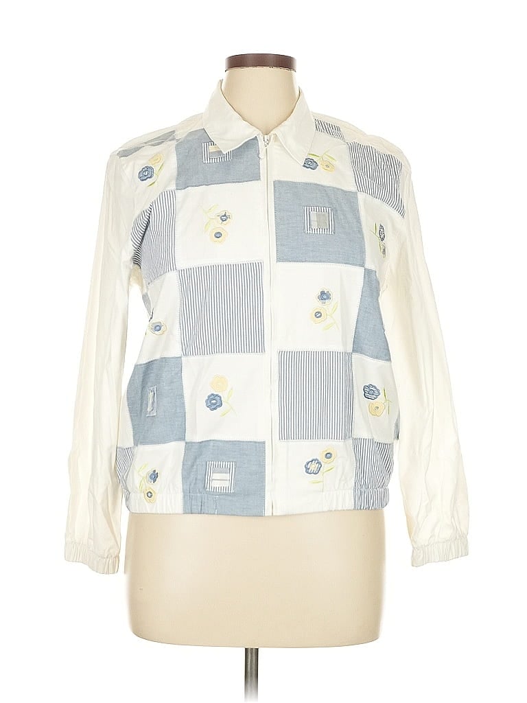 Pre-owned Alfred Dunner Jacket In White