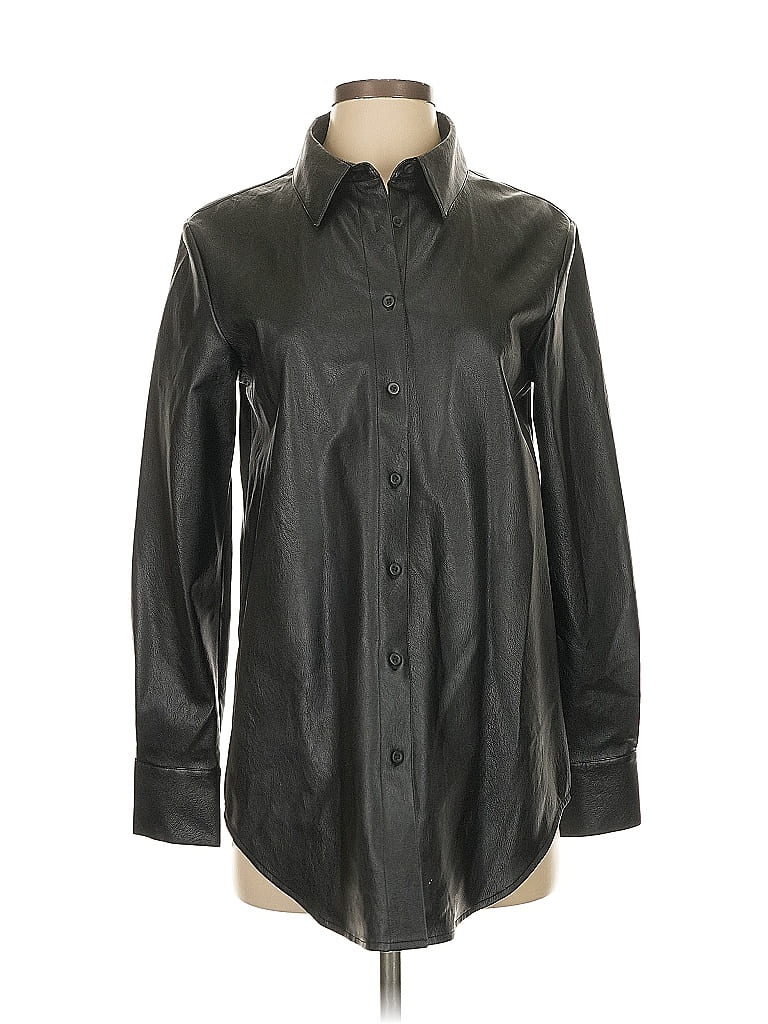 Commando 100% Polyester Black Long Sleeve Blouse Size XS - photo 1