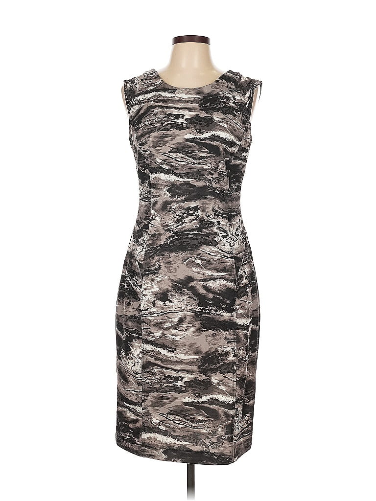 Jennifer Lopez Camo Gray Cocktail Dress Size 10 - photo 1