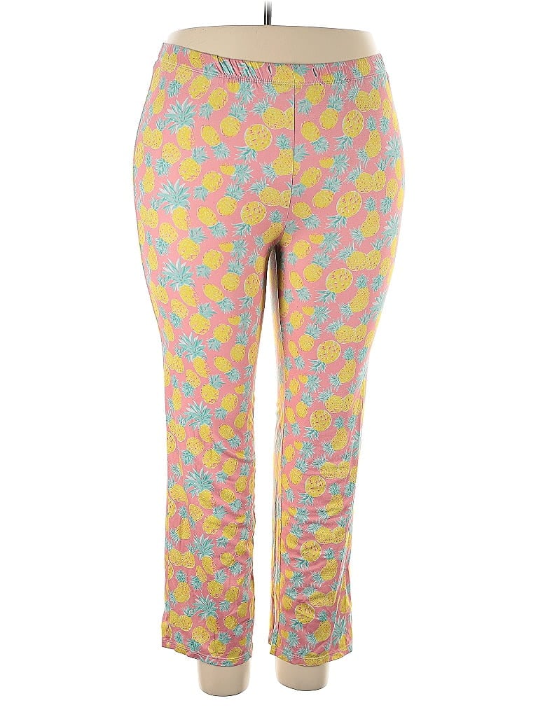 Simply Southern Hearts Yellow Active Pants Size XL - photo 1