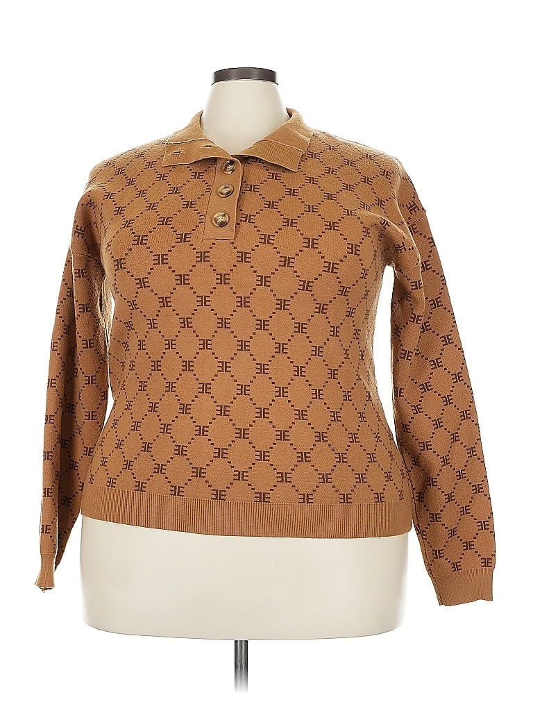 Ellandemm Brown Pullover Sweater Size 2X - photo 1