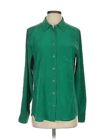 Equipment Long Sleeve Silk Top (view 1)