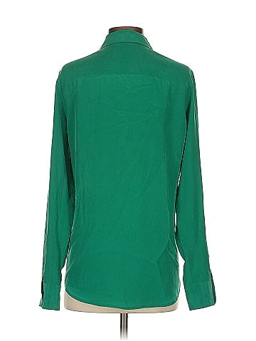 Equipment Long Sleeve Silk Top (view 2)