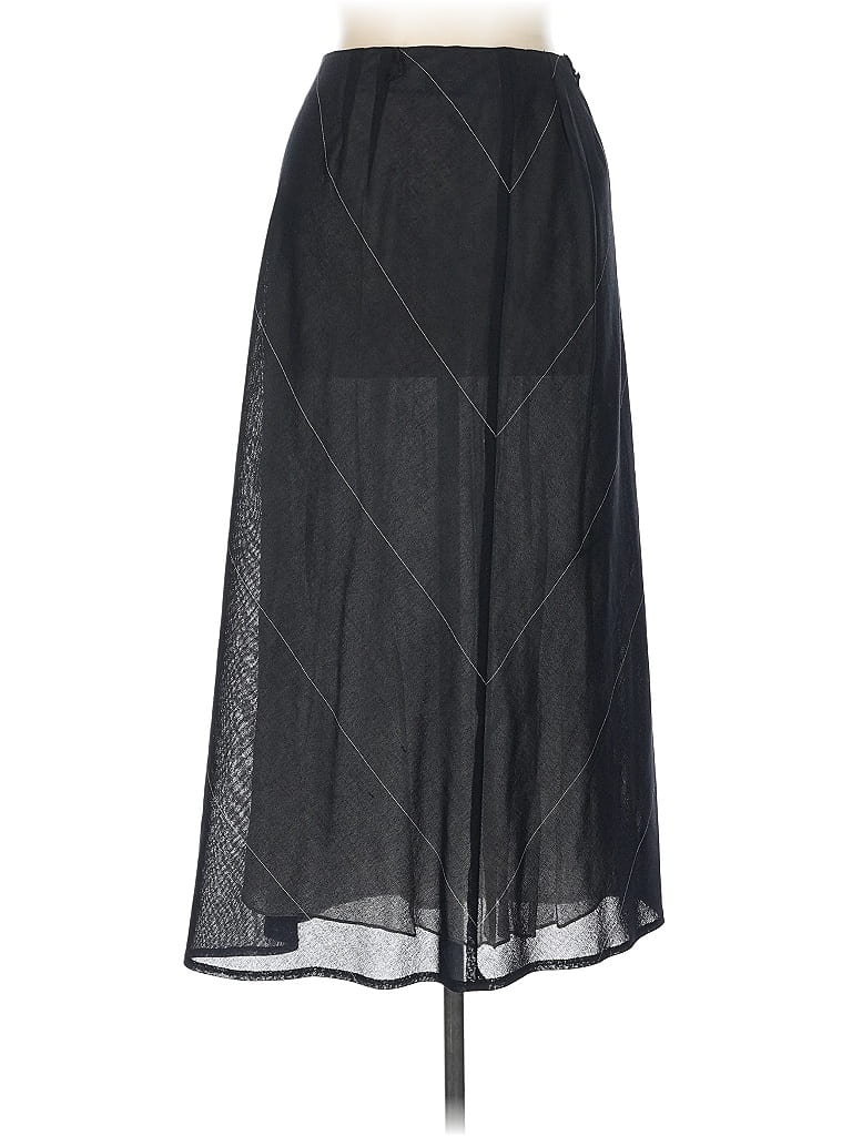 Akris Punto 100% Baumwolle Chevron-herringbone Black Formal Skirt Size 14 - photo 1