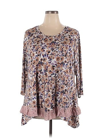LOGO by Lori Goldstein 3/4 Sleeve Blouse (view 1)