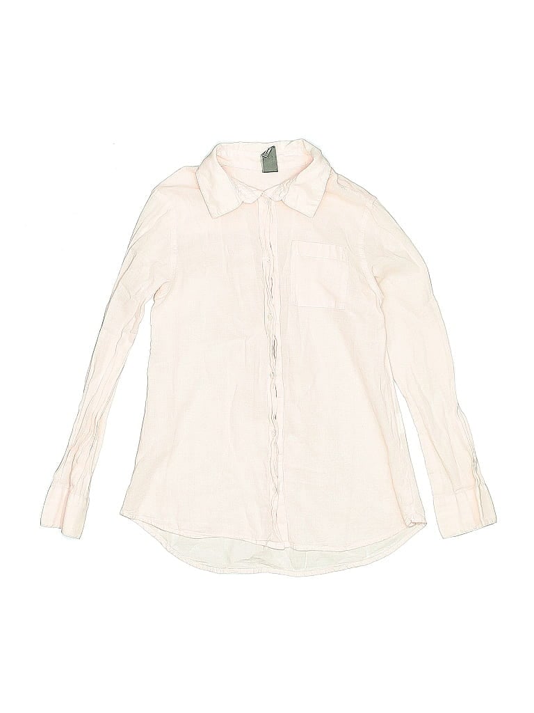 Zara Kids Solid Ivory Long Sleeve Blouse Size 5 - photo 1