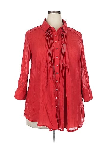 Alfani 3/4 Sleeve Button-Down Shirt (view 1)