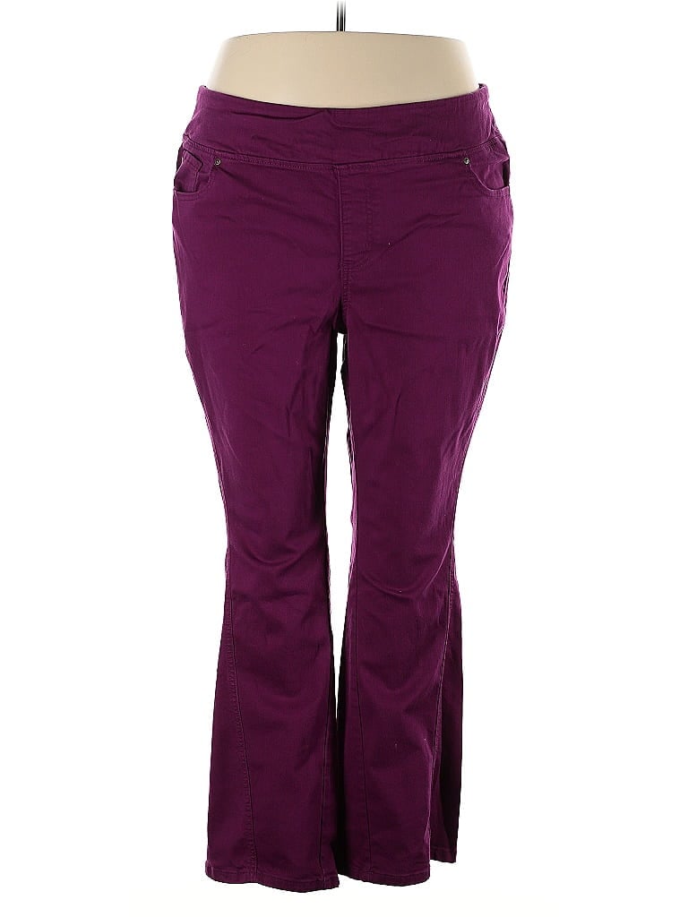 Belle By Kim Gravel Purple Casual Pants Size 22 - photo 1